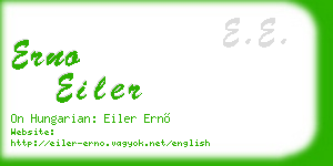 erno eiler business card